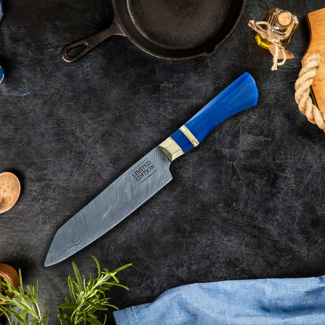 Limited Edition Halalworlddepot Anniversary Damascus Knife - The Ultimate Blend of Style & Performance