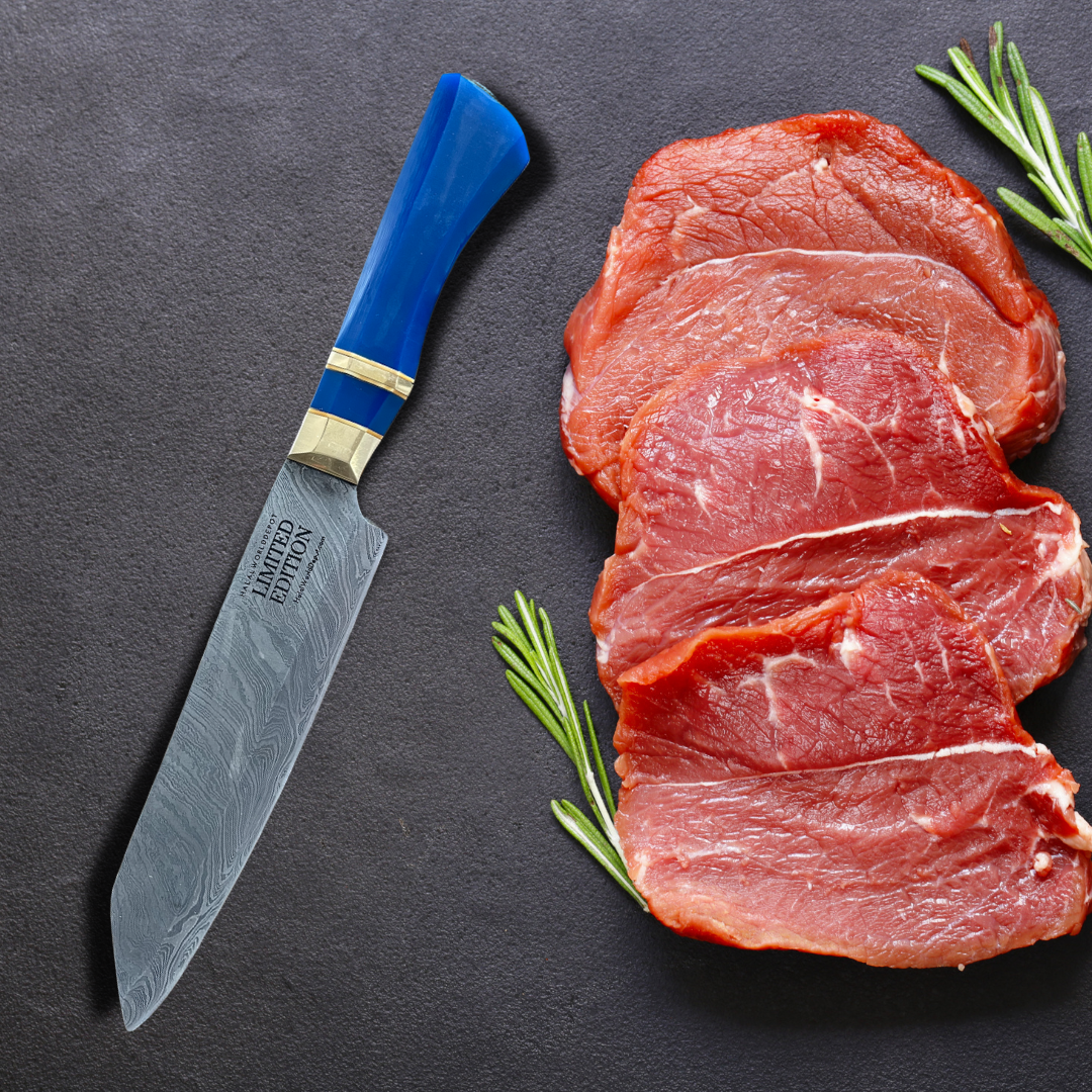 Limited Edition Halalworlddepot Anniversary Damascus Knife - The Ultimate Blend of Style & Performance