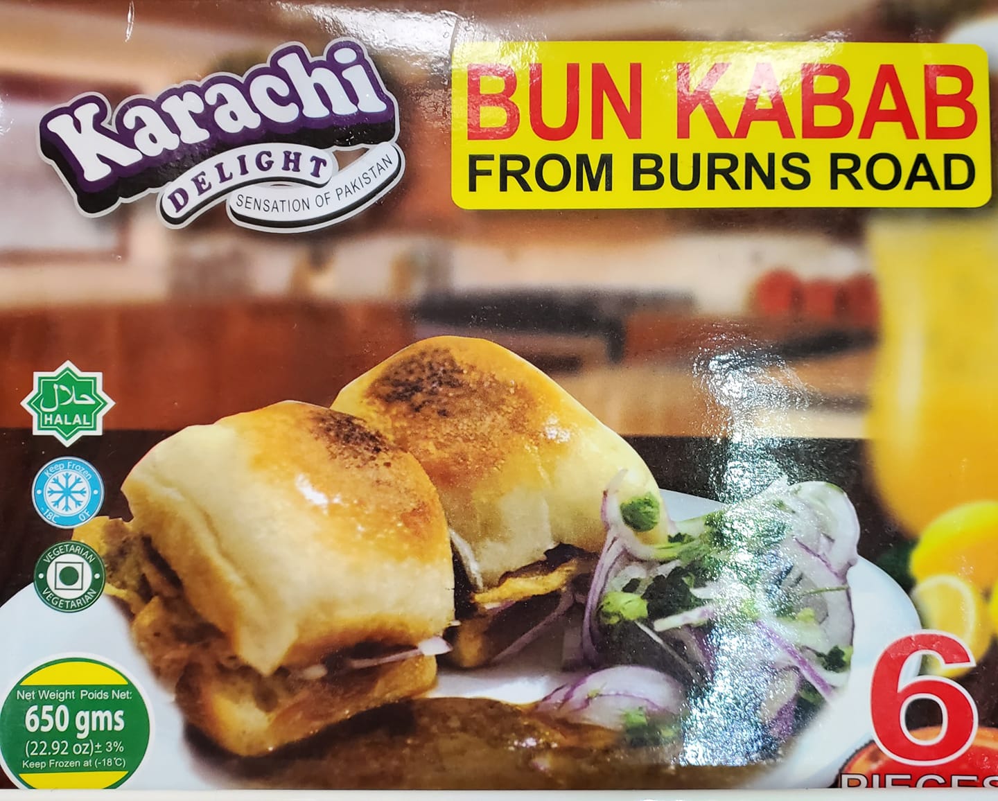 Karachi Delight Bun Kabab (From Burns Road)