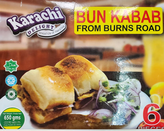 Karachi Delight Bun Kabab (From Burns Road)