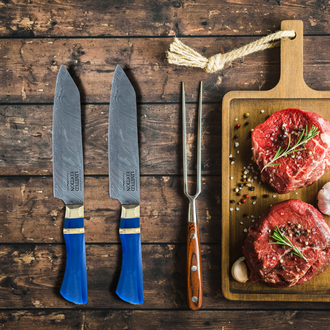 Limited Edition Halalworlddepot Anniversary Damascus Knife - The Ultimate Blend of Style & Performance