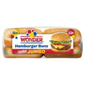 Wonder Bread Jumbo Seeded White Bread Hamburger Buns, 15 oz, 8 Count