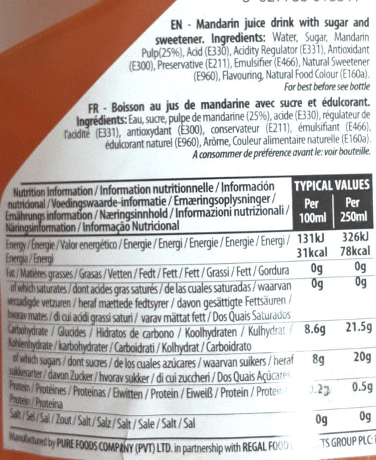 Regal Juice Finest Mandarins Kinnu 2ltr