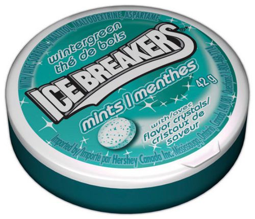 ICE BREAKERS SOURS WINTER GREEN MINTS SUGAR FREE 42 GM