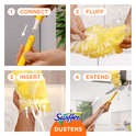 Swiffer Dusters Heavy Duty 3 ft Extendable Handle Dusting Kit Unscented (1 Duster, 3 Refills)