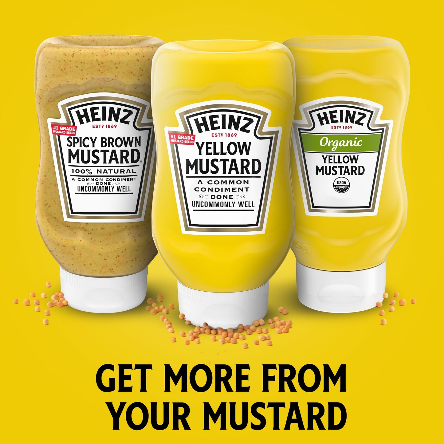 Heinz Yellow Mustard, 20 oz Bottle