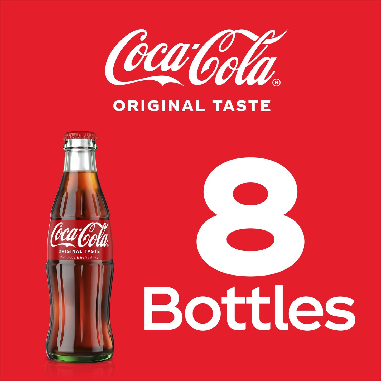 Coca-Cola Soda Pop, 8 fl oz, 6 Pack Glass Bottles