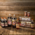 A&W Zero Sugar Root Beer Soda, .5 L bottles, 6 pack