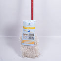 H&C DUST MOP COTTON + FRAME 40 CM + IRON HANDLE (RED)