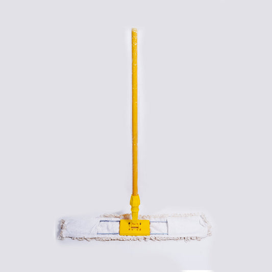 H&C DUST MOP COTTON + FRAME 60 CM + IRON HANDLE (YELLOW)