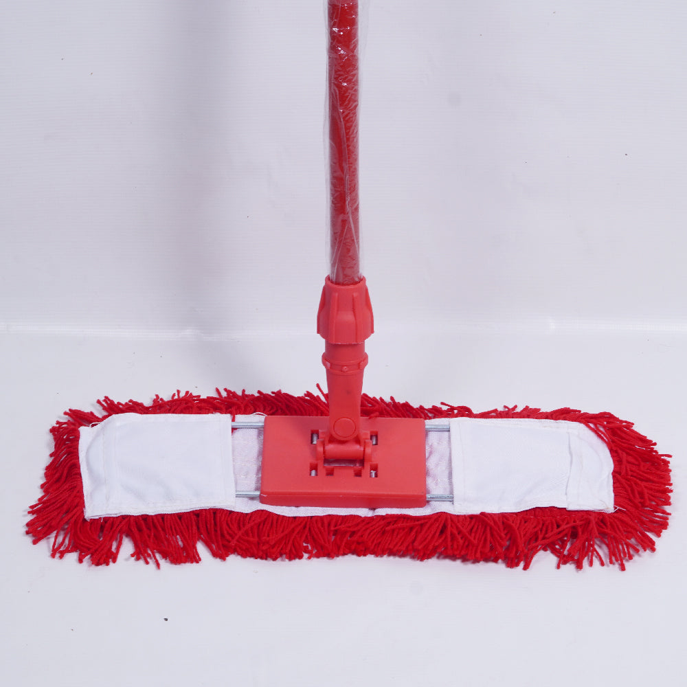 H&C DUST MOP ACRYLIC + FRAME 40 CM + IRON HANDLE  (RED)