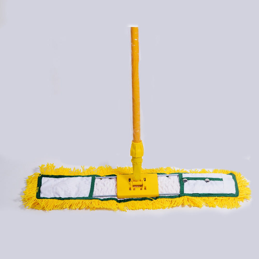 H&C DUST MOP ACRYLIC + FRAME 60 CM + IRON HANDLE (YELLOW)