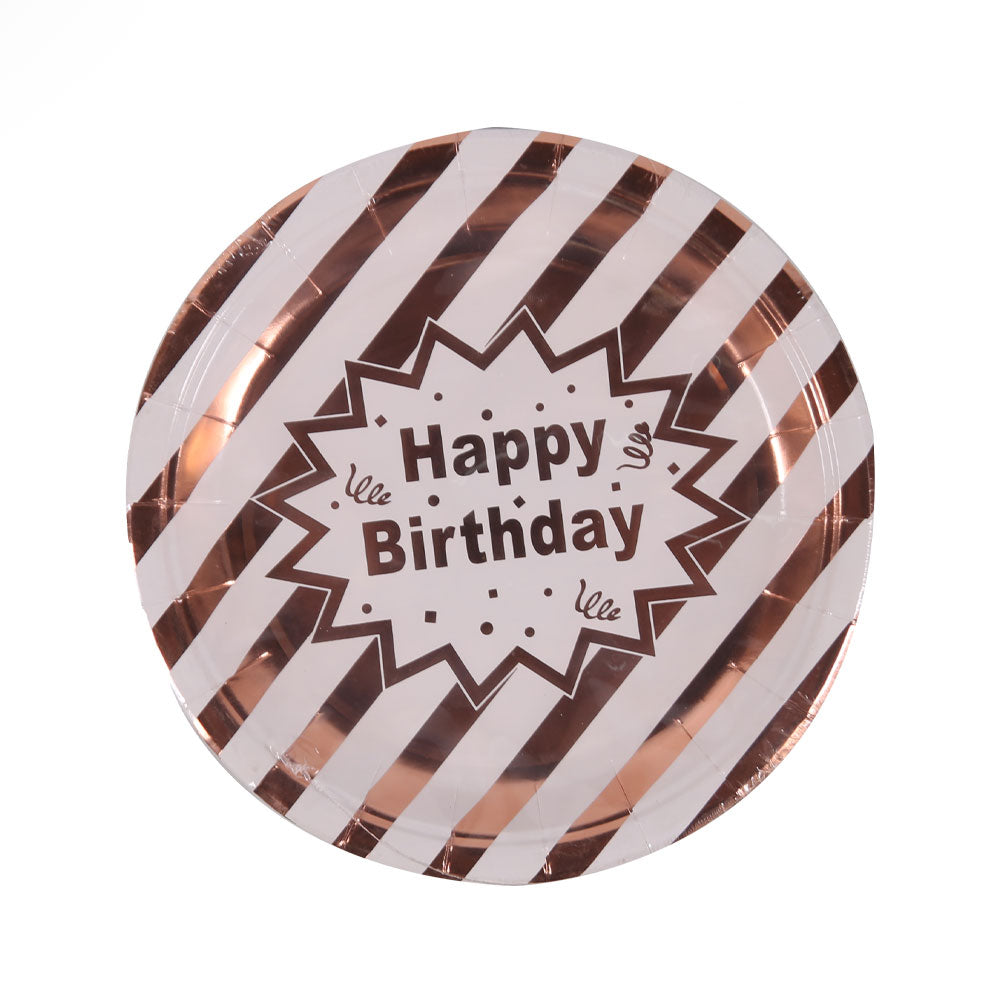 DISPOSABLE PLATE ROUND HAPPY BIRTHDAY IR 18