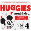 Huggies Snug & Dry Baby Diapers, Size 4, 76 Ct