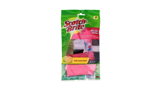 SCOTCH BRITE KITCHEN GLOVES LEMON SCENT MEDIUM