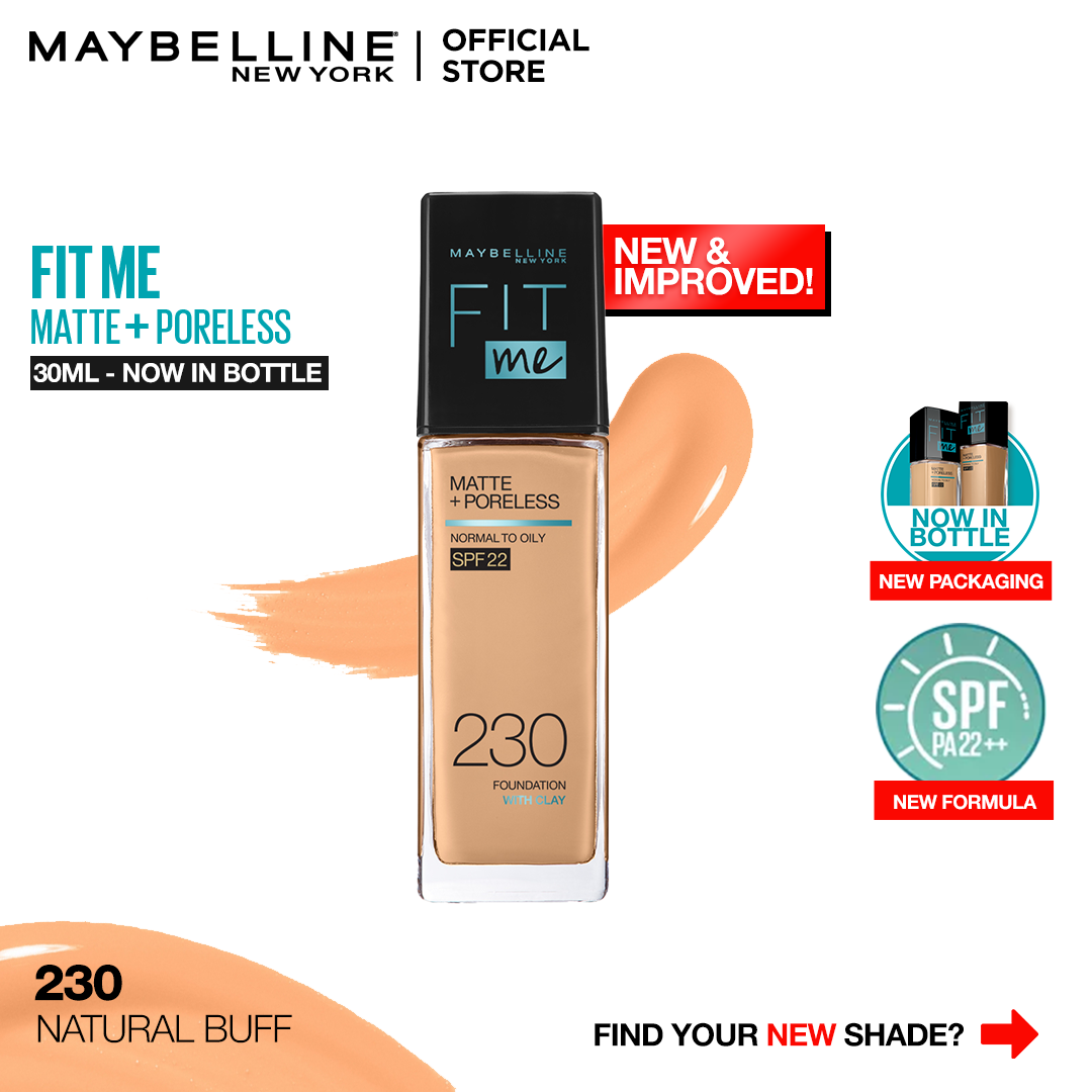 Maybelline NY New Fit Me Matte + Poreless Liquid Foundation SPF 22