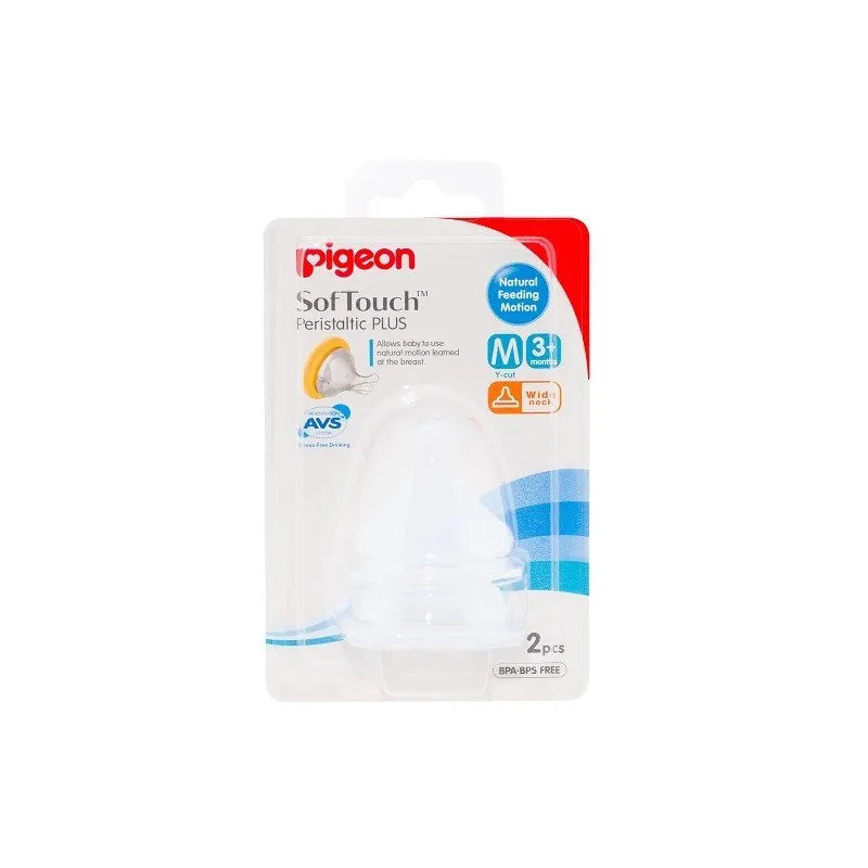 PIGEON NIPPLE SOFT TOUCH 3M+ M Y-CUT 2PC 79463