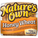 Nature's Own Honey Wheat Thin Sliced, Honey Wheat Sandwich Bread, 20 oz Loaf