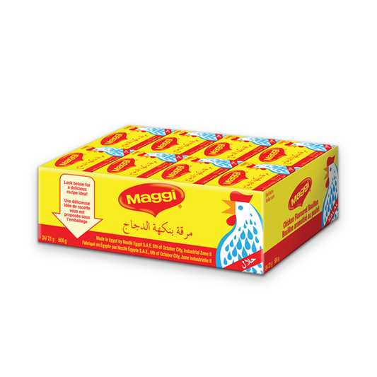 MAGGI Halal Chicken Flavour Bouillon | Halal Chicken Stock | Easy To Use | Pack Of 24 Cubes |