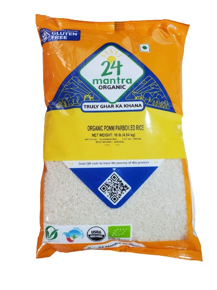 24 Mantra Organic Ponni Parboiled Rice Large