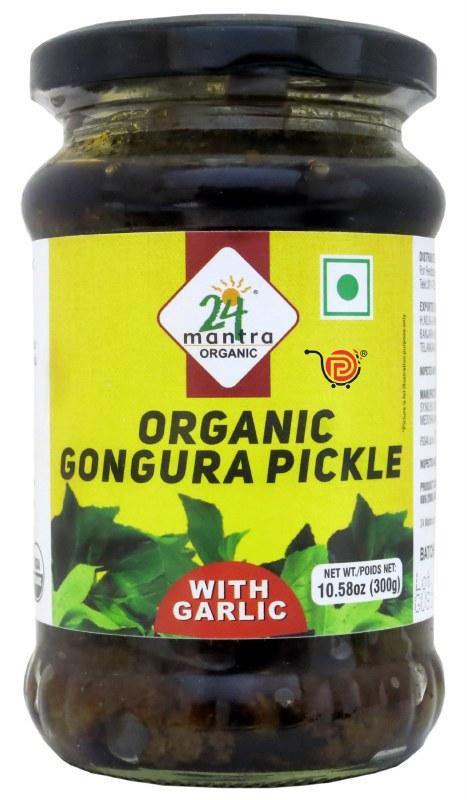 24 Mantra Organic Gongura Pickle (with garlic)