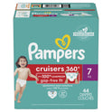 Pampers Cruisers 360 Diapers Size 7, 44 Count