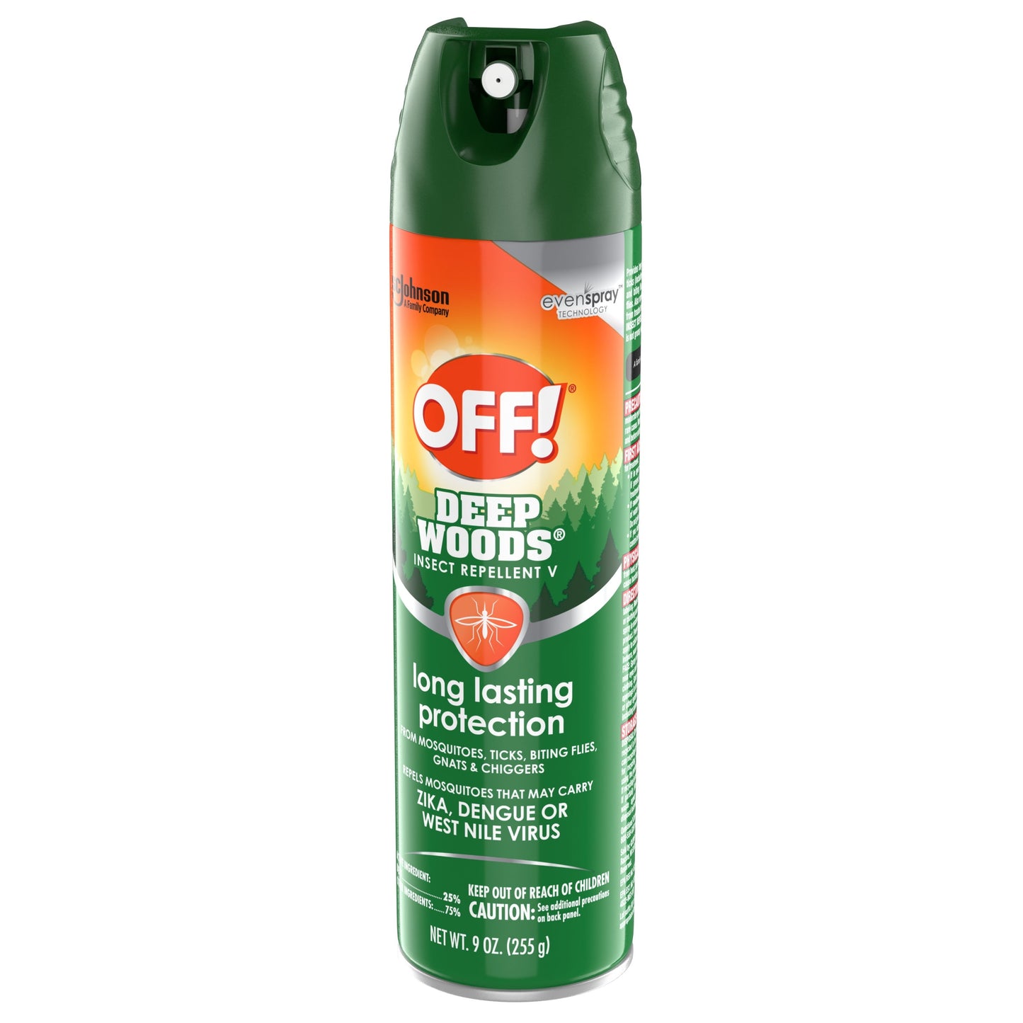 OFF! Deep Woods Insect Repellent V, up to 8 Hours of DEET Defense from Mosquitoes, 9 oz