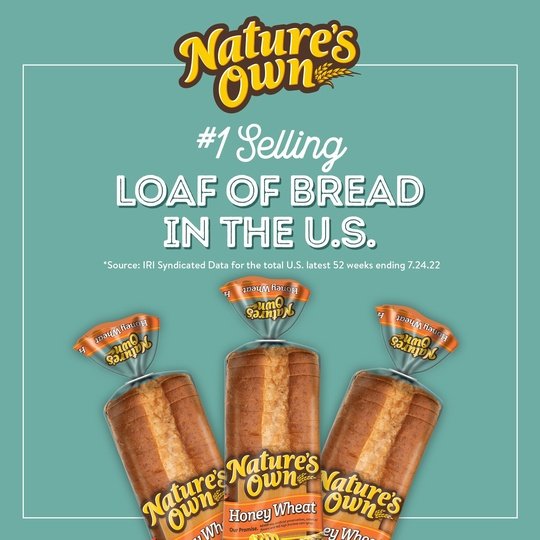 Nature's Own Honey Wheat Sandwich Bread Loaf, 20 oz