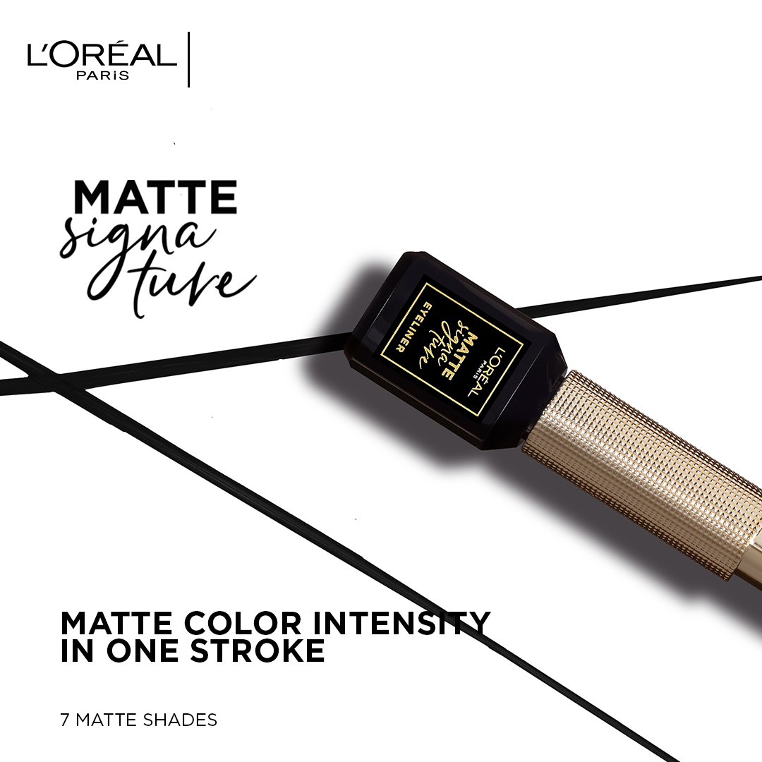 LOREAL MATTE SIGNATURE EYELINER 01 BLACK SIGNATURE
