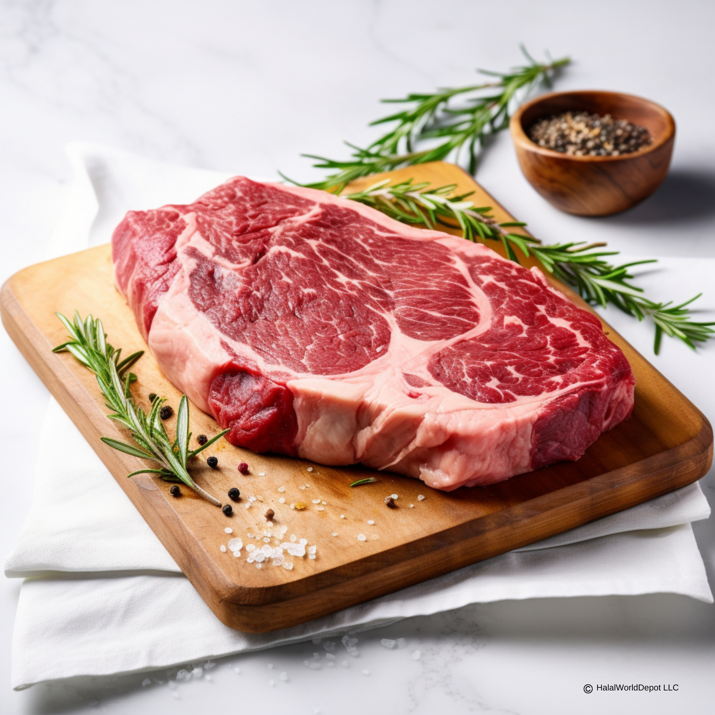 Halal Ribeye Steak | Sliced 1in Thick | Freshly Packaged | High Quality |