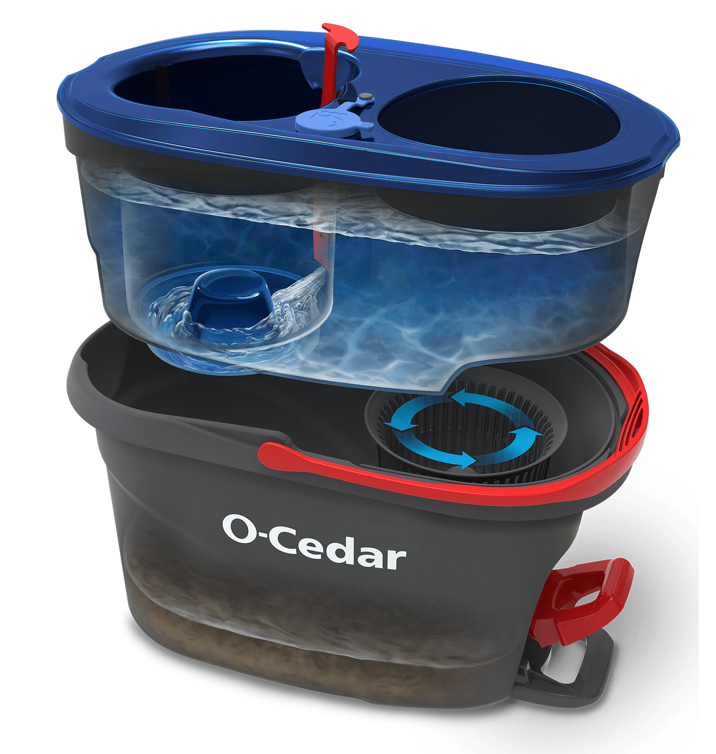 O-Cedar EasyWring RinseClean Spin Mop and Bucket System, Hands-Free System