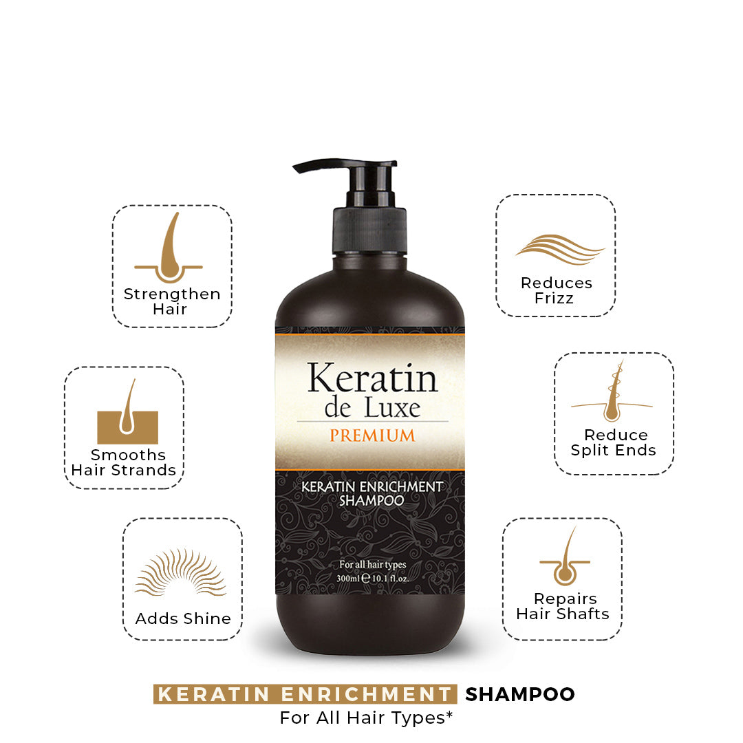 Keratin Deluxe Hair Shampoo 300Ml