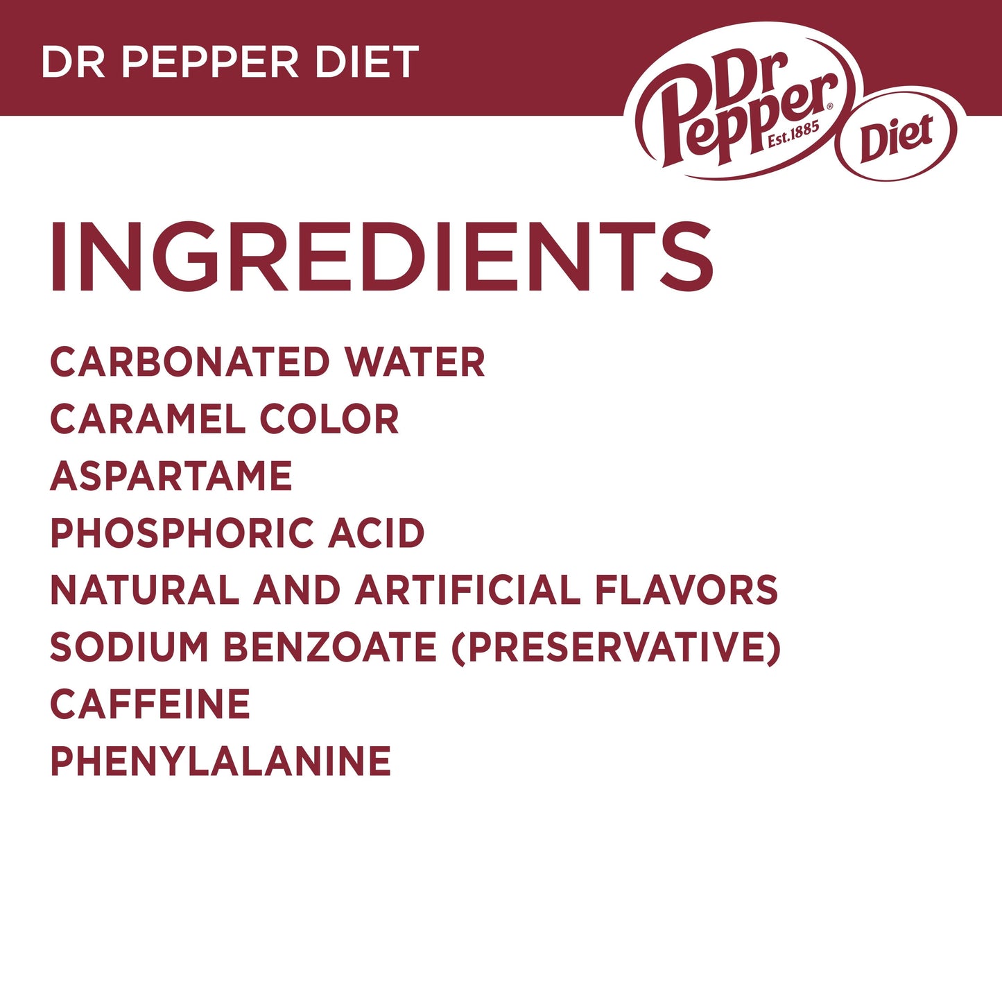 Diet Dr Pepper Soda, 12 fl oz cans, 12 pack