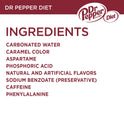 Diet Dr Pepper Soda Pop, 20 fl oz, Bottle