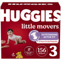 Huggies Little Movers Baby Diapers, Size 3, 156 Ct