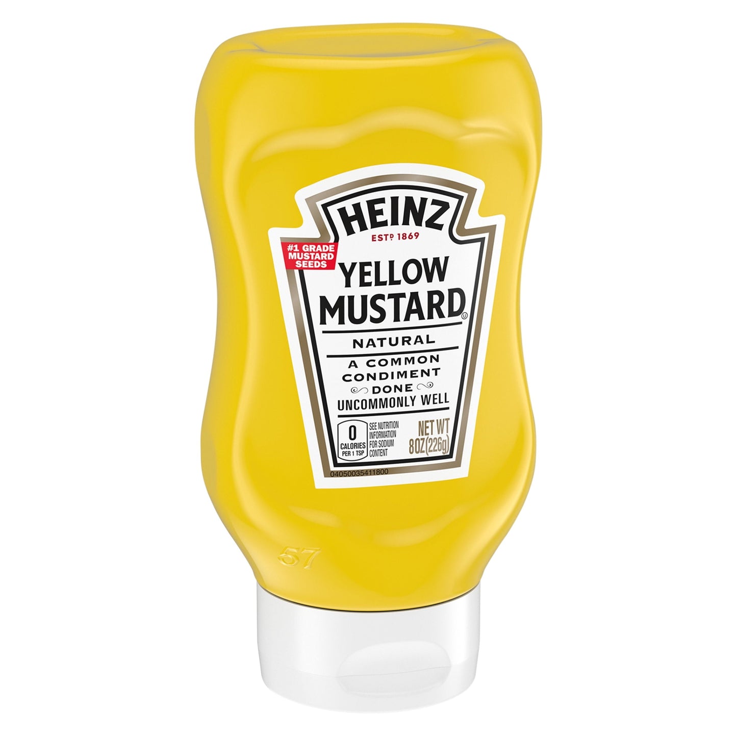 Heinz 100% Natural Yellow Mustard, 8 oz Bottle