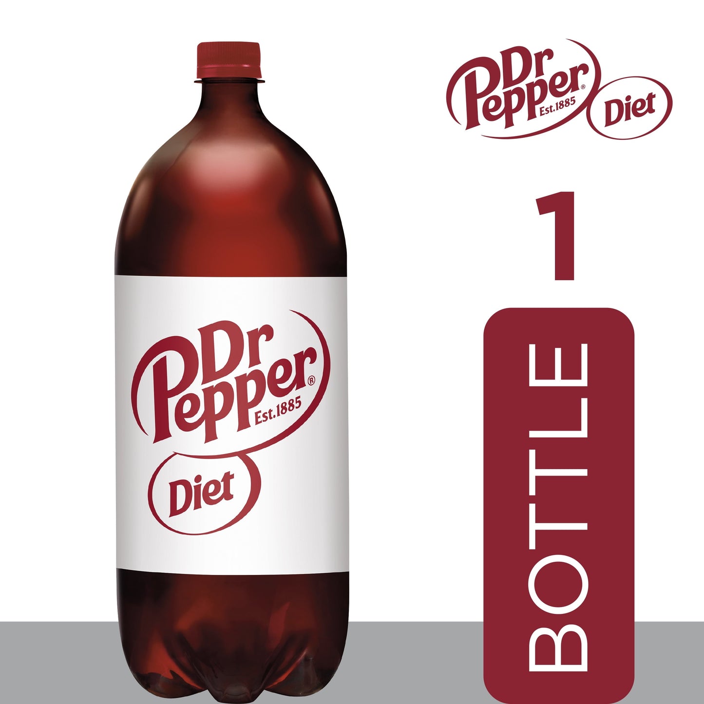 Diet Dr Pepper Soda Pop, 2 L bottle