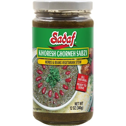 Sadaf Khoresh Ghormeh Sabzi (Herb & Bean Vegetarian Stew) | Jar - 12 oz