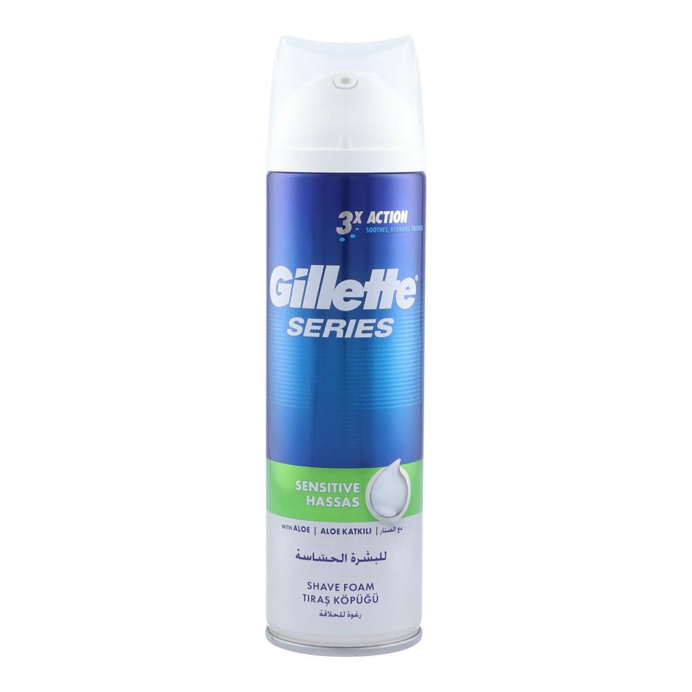 GILLETTE SERIES SHAVING FOAM ALOE SENSITIVE 250 ML