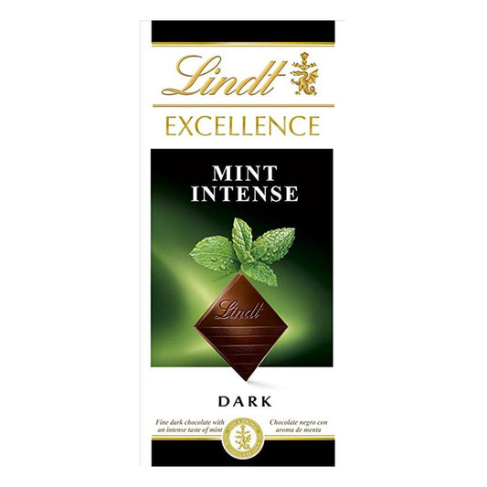 LINDT EXCELLENCE DARK CHOCOLATE MINT INTENSE 100 GM