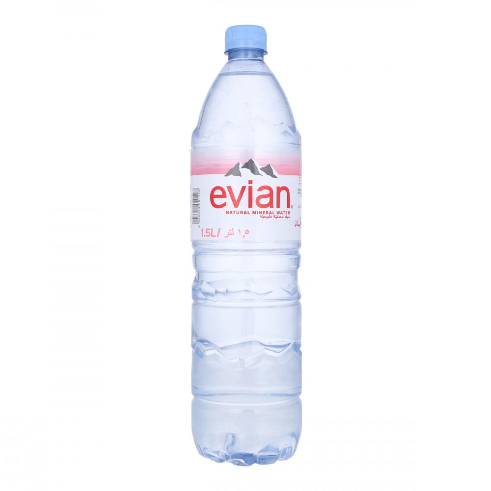 EVIAN MINERAL WATER NATURAL 1.5 LTR