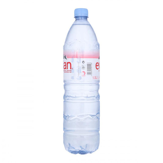 EVIAN MINERAL WATER NATURAL 1.5 LTR