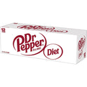 Diet Dr Pepper Soda, 12 fl oz cans, 12 pack