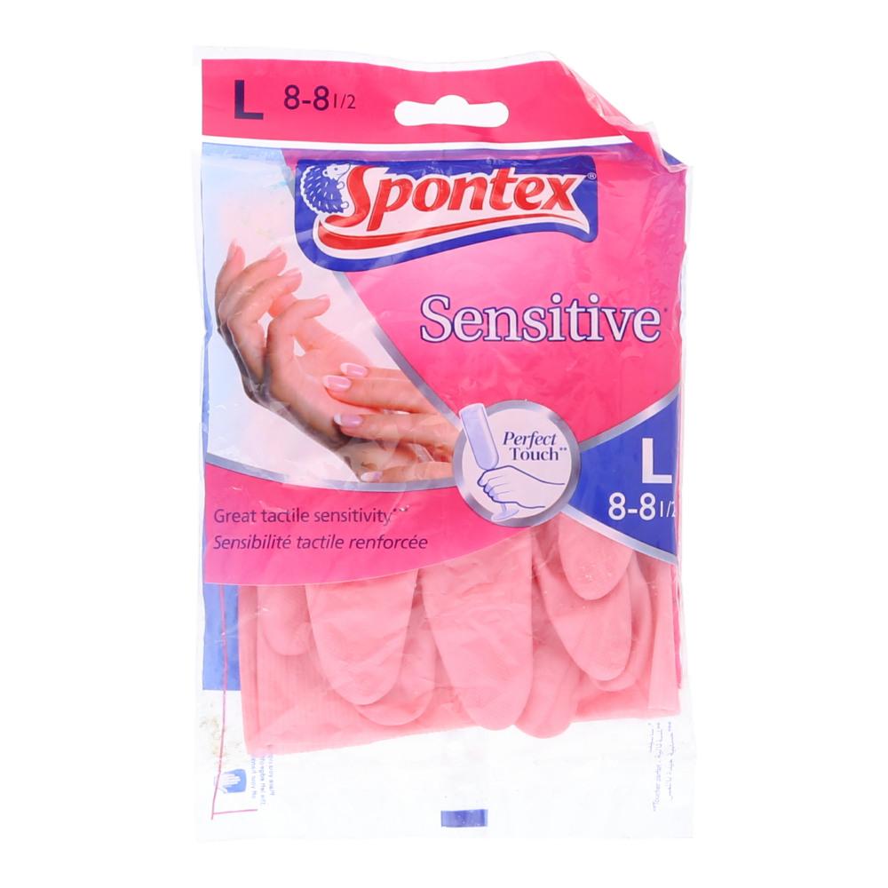 SPONTEX GLOVES SENSITIVE LARGE 8-8