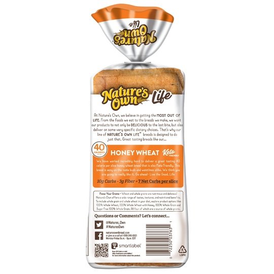 Nature's Own Life 40 Calorie Honey Wheat