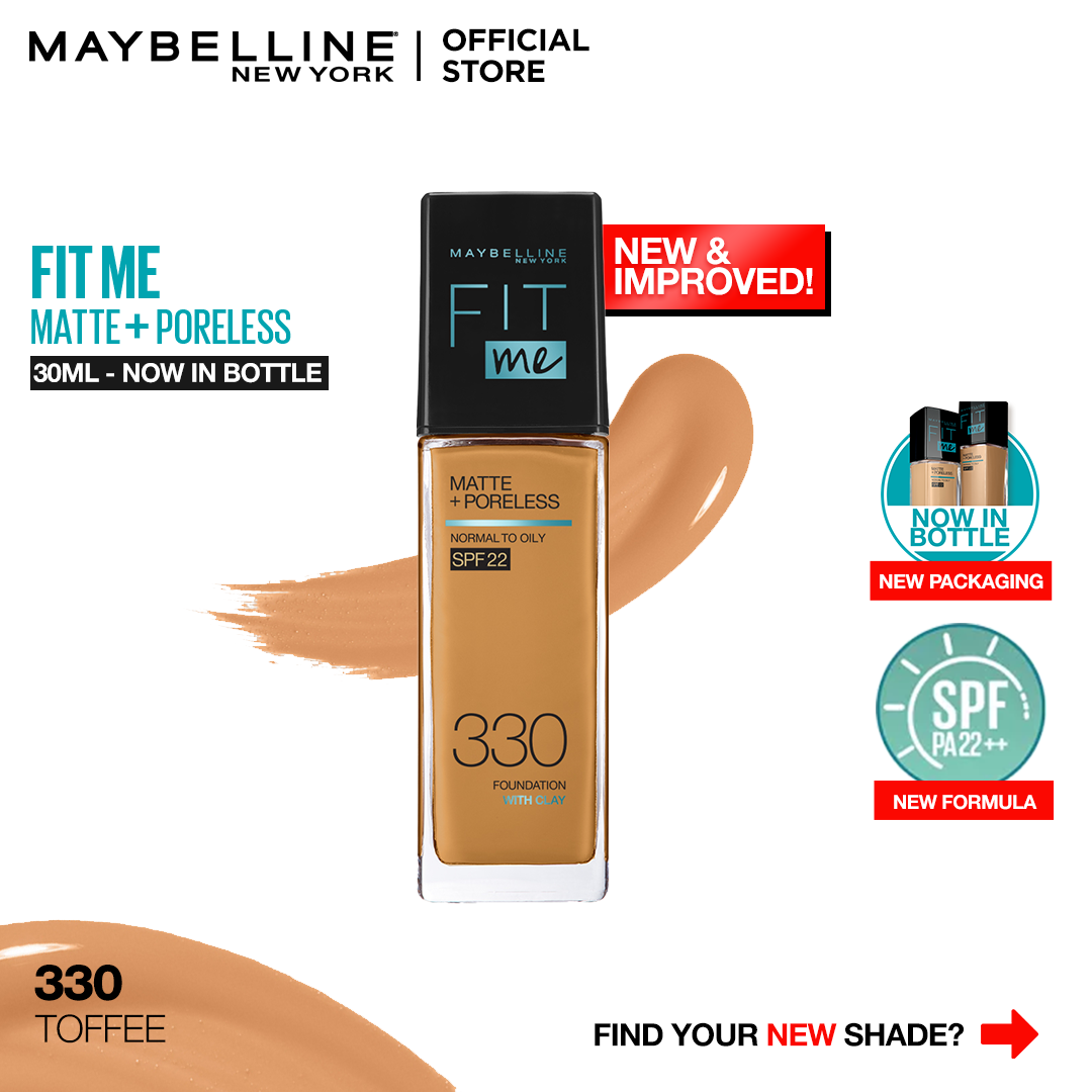 Maybelline NY New Fit Me Matte + Poreless Liquid Foundation SPF 22