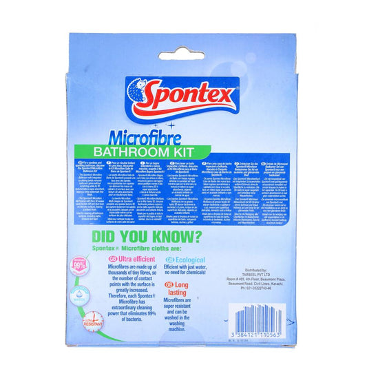 SPONTEX MICROFIBRE CLOTH BATHROOM KIT