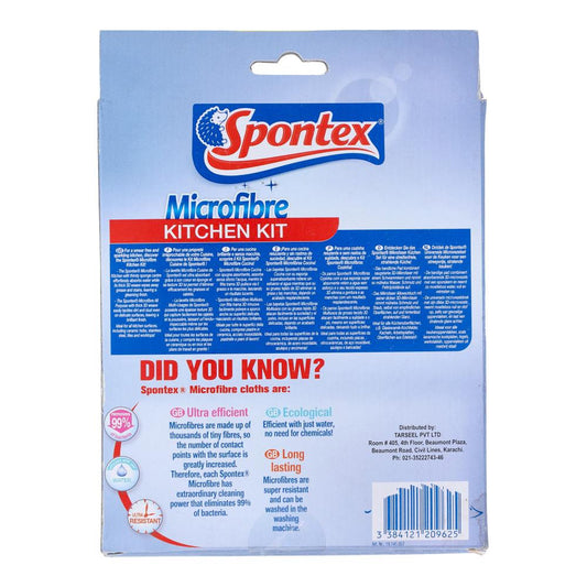 SPONTEX MICROFIBRE CLOTH KITCHEN KIT