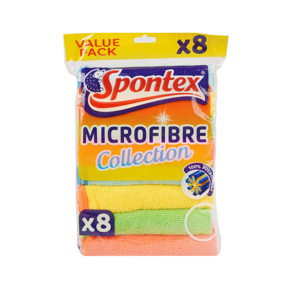 SPONTEX MICROFIBER VALUE PACK 8S