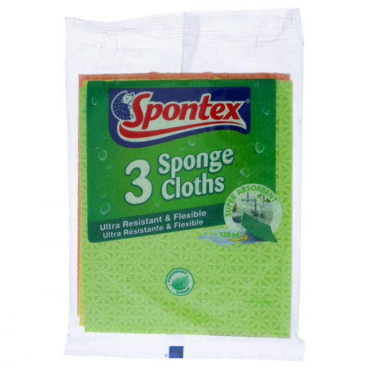 SPONTEX 3 SPONGE CLOTHS